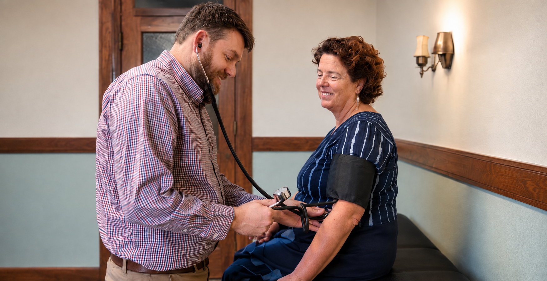 provider with patient BP
